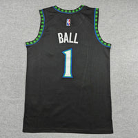 Men's Minnesota Timberwolves LaMelo Ball #1 Black Swingman Jersey - Statement Edition