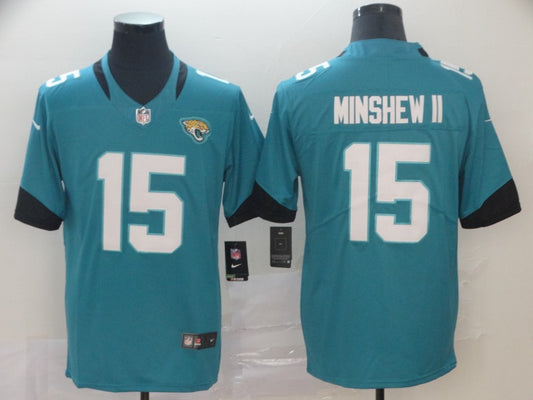Men's Jacksonville Jaguars Gardner Minshew II #15 Teal Game Player Jersey1