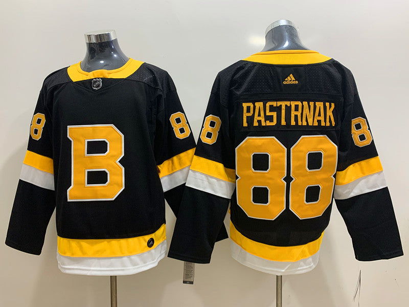 Men's Boston Bruins David Pastrnak #88 Black Game Jersey1