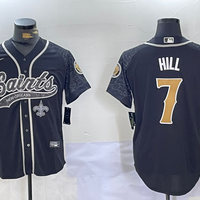 Men's New Orleans Saints Taysom Hill #7 Black RFLCTV Limited Jersey1