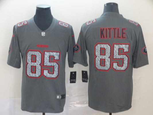 Men's San Francisco 49ers George Kittle #85 Gray Player Game Jersey1