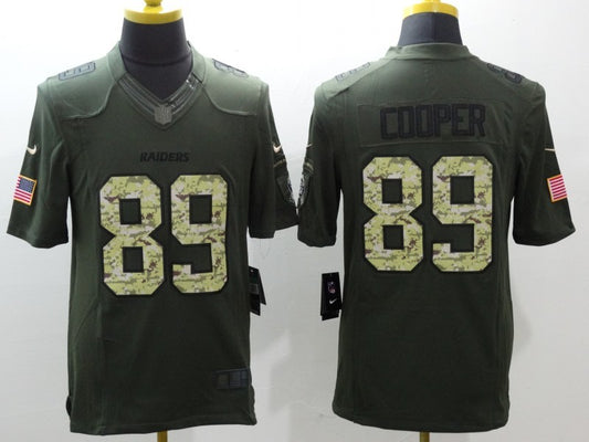 Men's Las Vegas Raiders Amari Cooper #89 Army Green Game Jersey1