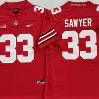 Men's Ohio State Buckeyes Jack Sawyer #33 Red Player Game Jersey