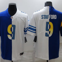 Men's Los Angeles Rams Matthew Stafford #9 Blue/White Game Jersey1