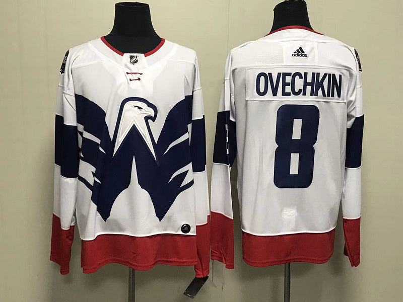 Men's Washington Capitals Alex Ovechkin #8 White Home Breakaway Player Game Jersey1