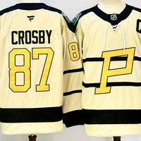 Men's Pittsburgh Penguins Sidney Crosby #87 Cream Player Game Jersey