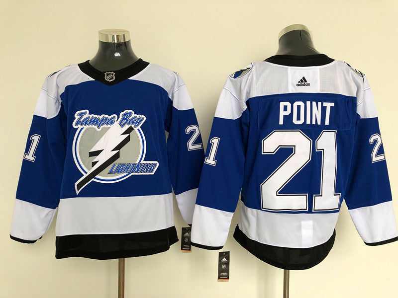 Men's Tampa Bay Lightning Brayden Point #21 Blue Player Jersey1