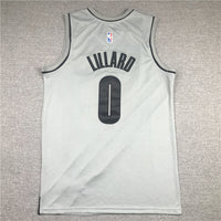 Men's Portland Trail Blazers Damian Lillard #0 NBA Gray Swingman Jersey1