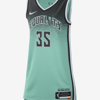 Men's New York Liberty Jonquel Jones #35 Mint Explorer Edition Player Jersey