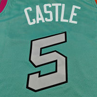 Men's San Antonio Spurs Stephon Castle #5 Turquoise 2022/23 Swingman Jersey - City Edition