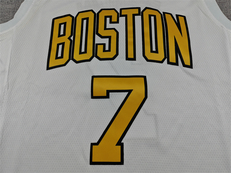 Men's Boston Celtics Jaylen Brown #7 White 2025/26 Swingman Jersey - City Edition