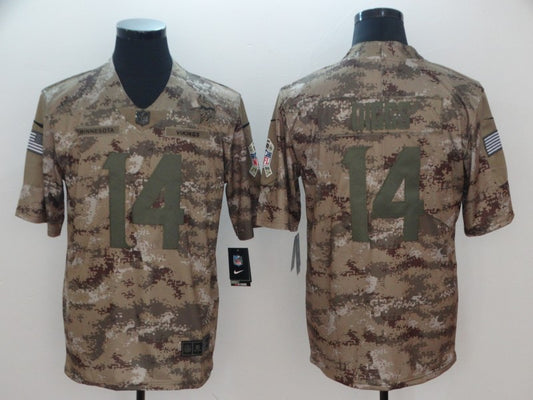 Men's Minnesota Vikings Stefon Diggs #14 Camouflage Game Jersey1