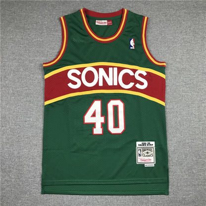 Men's Seattle Supersonics Shawn Kemp #40 Green Swingman Player Jersey