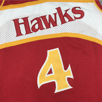 Men's Atlanta Hawks Spud Webb Red 1986-87 Hardwood Classics Swingman Jersey1