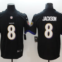 Lamar Jackson #8 Baltimore Ravens Black Game Jersey - JerseysFreak