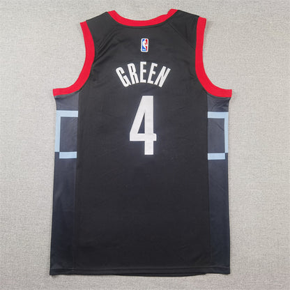 Men's Houston Rockets Jalen Green #4 Black Swingman Jersey1 - Statement Edition