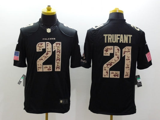 Men's Atlanta Falcons Desmond Trufant #21 Black Game Player Jersey1