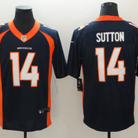 Men's Denver Broncos Courtland Sutton #14 Navy Game Jersey1