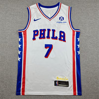 Men's Philadelphia 76ers Jaylen Brown #7 White Swingman Jersey - Association Edition