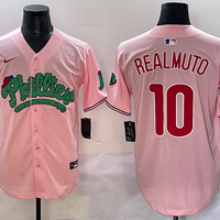 Men's Philadelphia Phillies J.T. Realmuto #10 Pink Replica Player Jersey