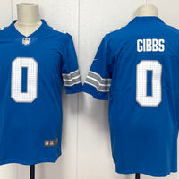 Men's Detroit Lions Jahmyr Gibbs #0 Blue Game Player Jersey