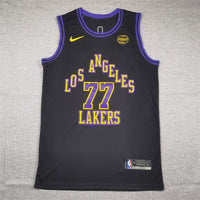 Luka Doncic #77 Los Angeles Lakers Black 2023/24 City Edition Swingman Jersey