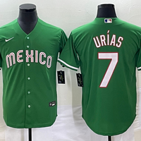 Men's 2023 World Baseball Classic #7 Julio Urias Mexico Green Jersey1