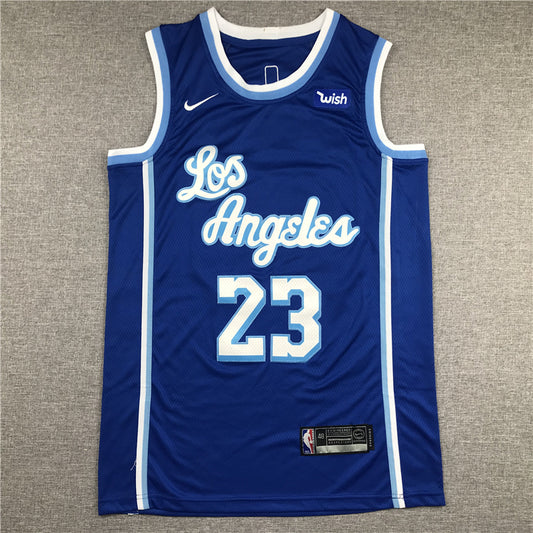 Men's Los Angeles Lakers LeBron James #23 Blue Swingman Jersey1
