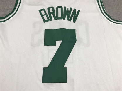 Men's Boston Celtics Jaylen Brown #7 White 2022/23 Swingman Jersey1 - Association Edition