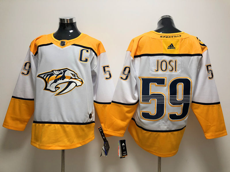 Men's Nashville Predators Roman Josi #59 White Breakaway Jersey1