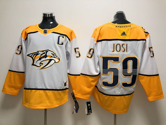 Men's Nashville Predators Roman Josi #59 White Breakaway Jersey1