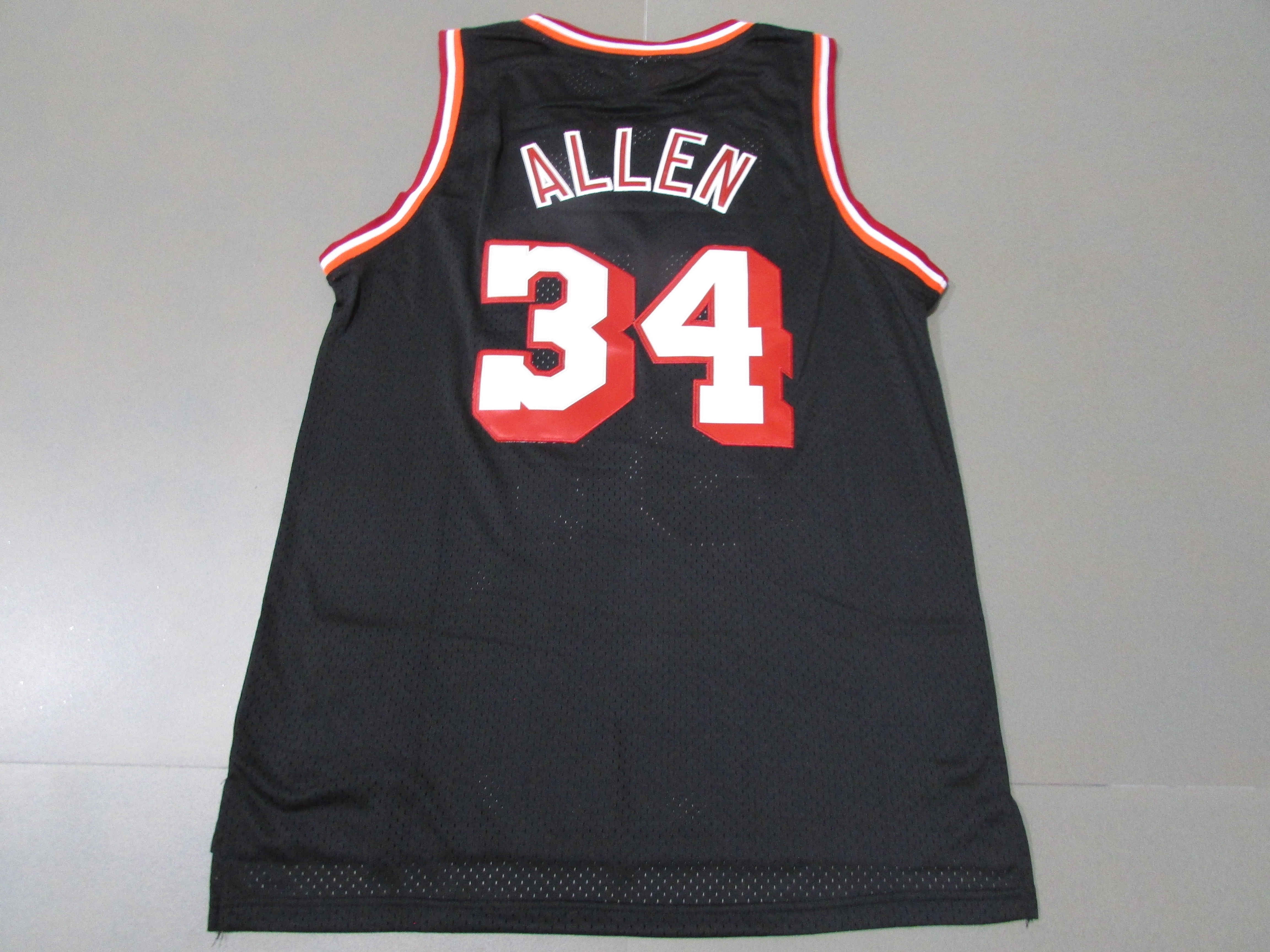 Men's Miami Heat Ray Allen Black 2012-13 Hardwood Classics Swingman Jersey1