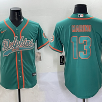 Men's Miami Dolphins Dan Marino #13 Aqua Game Jersey
