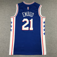 Men's Philadelphia 76ers Joel Embiid #21 Blue Swingman Jersey1 - Icon Edition
