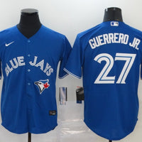 Men's Toronto Blue Jays1 Vladimir Guerrero Jr. #27 Blue Replica Baseball Jersey