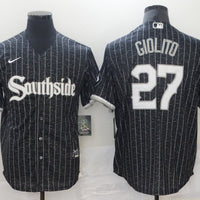 Men's Chicago White Sox Lucas Giolito #27 Black Replica Baseball Jersey1