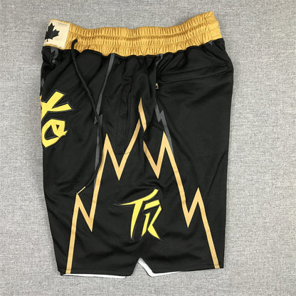 Men's Toronto Raptors Black City Edition Basketball Shorts1