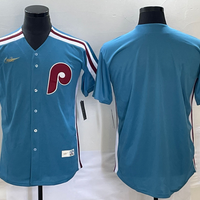 Men's Philadelphia Phillies Blue Replica Blank Jersey1
