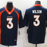 Men's Denver Broncos Russell Wilson #3 Navy Game Jersey1