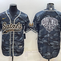 Men's New Orleans Saints Grey Camouflage Game Jersey1