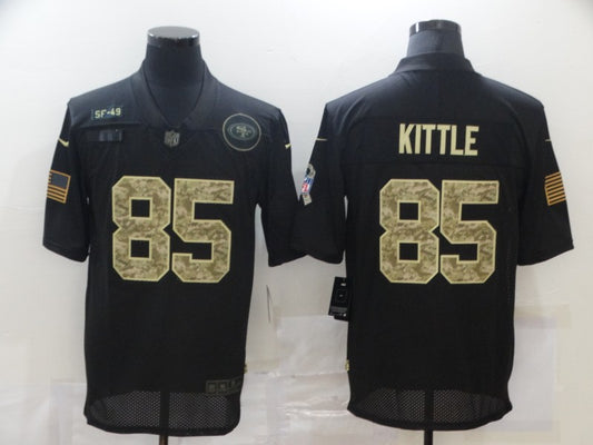 Men's San Francisco 49ers #85 George Kittle Black Alternate Game Player Jersey1
