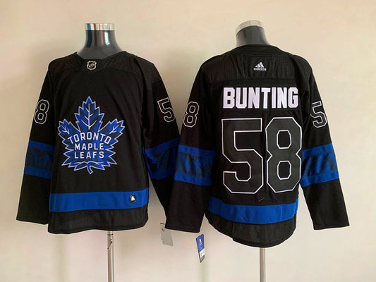Men's Toronto Maple Leafs Michael Bunting #58 Black Player Game Jersey1