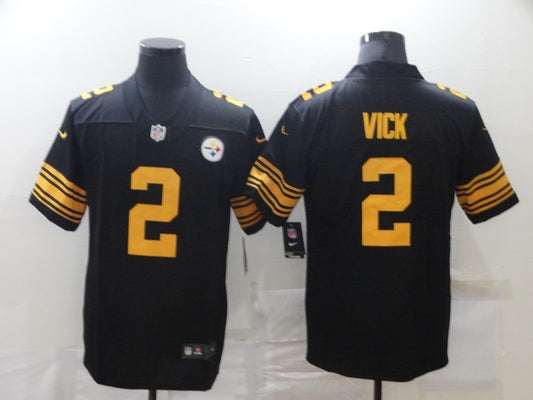 Men's Pittsburgh Steelers Michael Vick #2 Black Alternate Legend Jersey1