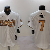 Men's New Orleans Saints Taysom Hill #7 White Game Player Jersey1