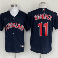 Men's Cleveland Guardians Jose Ramirez Nike Navy Replica Player Jersey1
