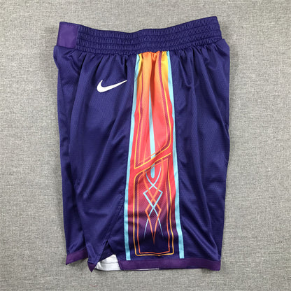 Men's Phoenix Suns Purple 2023/24 Swingman City Edition Shorts1