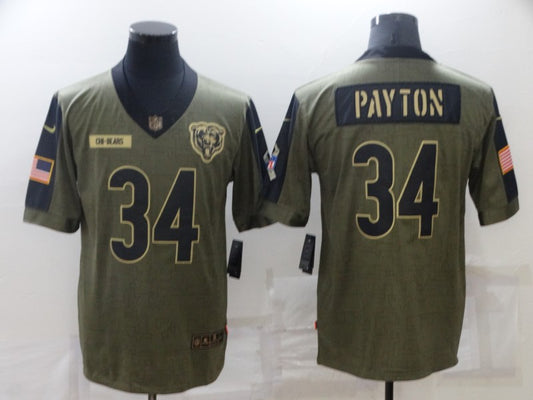Men's Chicago Bears #34 Walter Payton Brown Game Jersey1