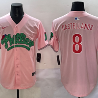 Men's Philadelphia Phillies Nick Castellanos #8 Pink Replica Player Jersey