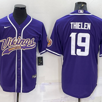 Men's Minnesota Vikings Adam Thielen #19 Purple Game Jersey1 Joint Edition