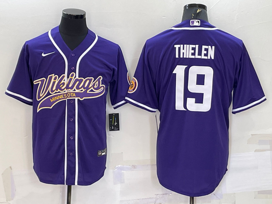 Men's Minnesota Vikings Adam Thielen #19 Purple Game Jersey1 Joint Edition